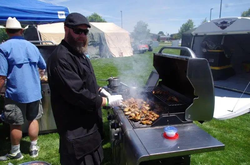 Some cooks enjoying Wing-Off