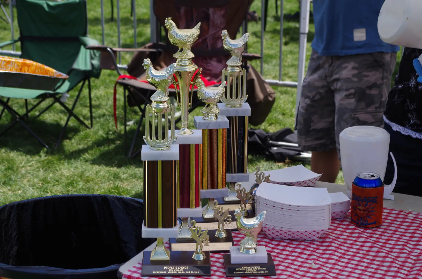 Some cooks enjoying Wing-Off
